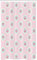 ABAKUHAUS Vintage Schmaler Duschvorhang, Pastellton Retro Blumen, Badezimmer Deko Set aus Stoff mit Haken, 120 x 180 cm, Seafoam Weiß Rosa