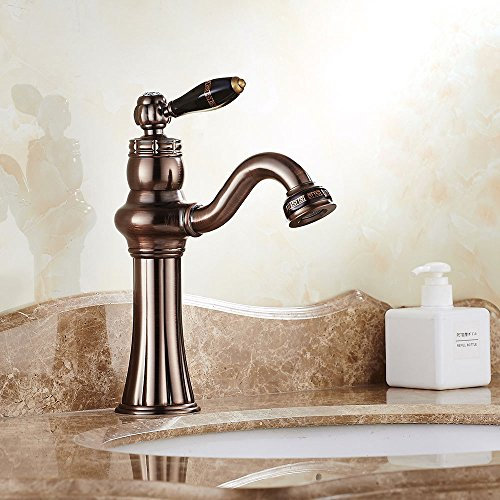 Grifos de Lavabo Grifo De Lavabo Orb Debajo Del Lavabo Grifo Giratorio Grifo De Agua Fría Y Caliente De Baño Retro Europeo