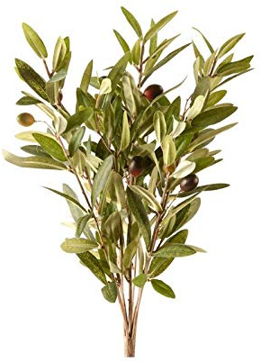 artplants.de Kunstbaum Olivenbaum Alberto auf Steckstab, Früchte, 35cm - Deko Olivenbaum - Kunststoff Olivenbaum
