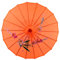 AAF Nommel Sonnenschirm Deko Schirm Kunstfaser wasserfest orange Bambus Holz Bali Ø 55cm (Orange)