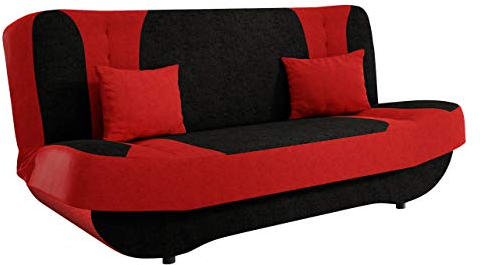 Mirjan24 Sofa Pinto mit Bettkasten und Schlaffunktion, Schlafsofa, Farb- und Materialauswahl, Wohnlandschaft, Couch vom Hersteller, Schlafcouch (Alova 04 + Alova 46.)