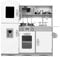 Kidoz Signature Kids Wooden Kitchen, Large Pretend Role Play Kitchen With Realistic Oven, Microwave and Sink With Taps, Kitchen Playset With Sounds And Lights For Kids (Grey Kitchen With Utensils)