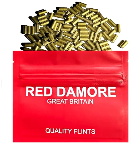 RED DAMORE 100 x Feuerzeug Zündsteine Universal Feuersteine - Kompatibel mit den meisten Feuerzeugen - Gold