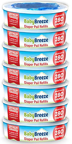 BabyBreeze - Bolsas de recambio para pañales compatibles con Playtex Diaper Genie- 1960 unidades (7 juegos de 1 paquete)