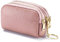BAYINBROOK Porte-Monnaie en Cuir véritable pour Femme - Multicouche Zipper Change Pouch Wallet Card Holder Porte-Monnaie Mini Simple Cute Coin Pocket utile pour Les Femmes (Rose)