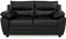 Vente-unique-Sofa 2-Sitzer - Kunstleder - Schwarz - Manoa