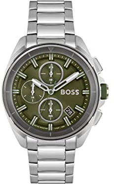BOSS Chronograph Quarz Uhr für Herren mit Silbernes Edelstahlarmband - 1513951