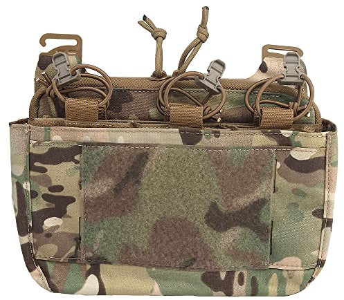 G-Hook Dope Pochette à Trois Chargeurs avec Pochette Utilitaire,Plaquette Tactique avec Crochet et Boucle pour chargeurs de fusils et Pistolets