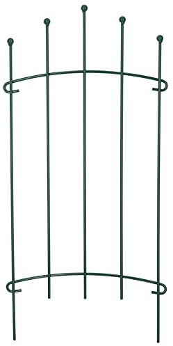 KOTARBAU® Beetzaun aus Stahl mit Dekoration Beeteinfassung für den Garten Kugeln Grün Gartenzaun Beetbegrenzung