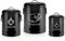 EHC Set of 3 Potato, Onion and Garlic Storage Containers With Lid & Side Handles For kitchen, Long Shelf Life with Aerating Tin Storage Holes - Black