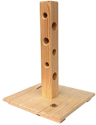 Dein Heuboden Futterbaum - Für Kaninchen, Meerschweinchen, Hasen, Hamster, Mäuse, Ratten - Unbehandeltes Fichtenholz, geschliffene Kanten, plastikfrei - Handarbeit direkt aus Deutschland - 43 cm