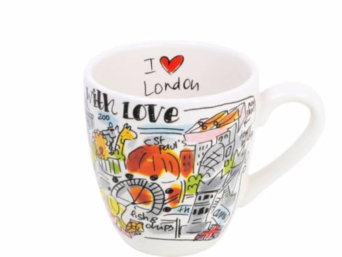 Blond Amsterdam Mini-Becher London, 200ml | Keramik, London Stadtmotive, Blond City Kollektion, Mikrowellengeeignet, Handwäsche empfohlen
