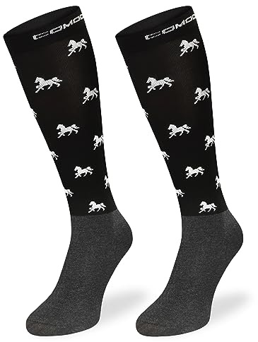 SKIETY Ropa Ecuestre Mujer y Hombre - Calcetines Hasta la Rodilla Mujer y Hombre - Calcetines Equitación Microfibra Ecuestre Mujer y Hombre - Calcetines Equitación Niña