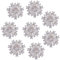 GORGECRAFT 1 Box 8 Stück Kristall-Schneeflocken-Knöpfe Schneeflocken-Bohrschnalle Glitzernde Strass-Knöpfe Dekorative Ersatz-Ösenknöpfe Für Heimwerker Nähen Basteln Uniform Kleidung Hut Verzierungen