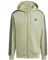 adidas Herren Essentials Fleece 3-Stripes Full-Zip Hoodie, Tent Green F16/BLACK, M