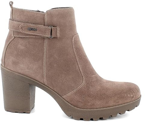 IGI&CO Stivaletti con tacco donna in camoscio color fango - 4661633 FANGO - Taglia 40