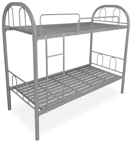 Mattfy - Litera Reforzada Completa con Barandilla y Escalera Metálica, Modelo Karma, Estructura Tubular, Práctica y Funcional, 90x190