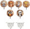 TONGXIYU 6 Stück Kleiderhaken Kinder,Kleiderhaken Kinder selbstklebend,Wandhaken aus Holz in Tierformen,Wandhaken aus Holz in Tierformen, Children's Wooden Wall Hooks for Children's.