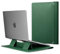 Spigen Valentinus S Custodia per Laptop 13 14 pollici, Compatibile con MacBook Pro, Patta Magnetica Incorporata, Sleeve per Laptop in Pelle - Verde