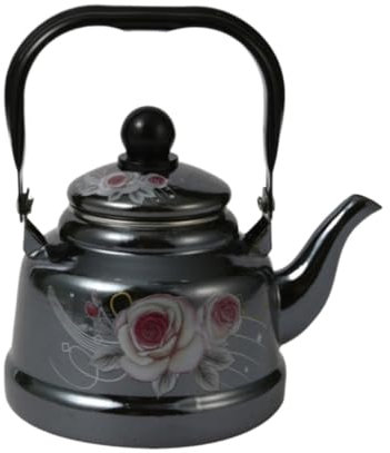 Bollitore Teiera Induzione Bollitore Per Caffè Decor Bollitore Per Piano Cottura Teiera Cinese Bollitore Per Caffè Vintage Teiera Decorativa Vintage Bollitore Per Stufa A Legna (Color : Siyah, Size