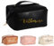Flycalf Trousse de maquillage personnalisée de voyage - Grande capacité - En cuir synthétique - Cadeau essentiel pour femme, Cuir personnalisé