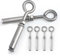 AccEncyc Confezione da 6 ganci da parete in acciaio inox M6, resistenti, color argento, capacità 15,9 kg, per interni/esterni