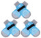 PUPTECK 3 Paar Anti Rutsch Hundesocken für Innenbereich - Hundeschuhe Pfotenschutz Sommer gegen hitze Winter Socken Schutz, Outdoor Traktions Kontrolle Stiefel für Hunde auf Hartholzboden Blue l