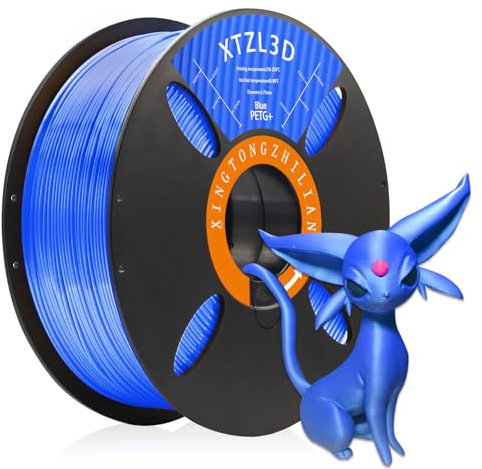 ACTIVEME PETG+ 1,75mm 3D-Druckfilament, 1kg (2,2 lbs), Blau, Polyethylenterephthalatglykol, +/- 0,02mm Maßgenauigkeit
