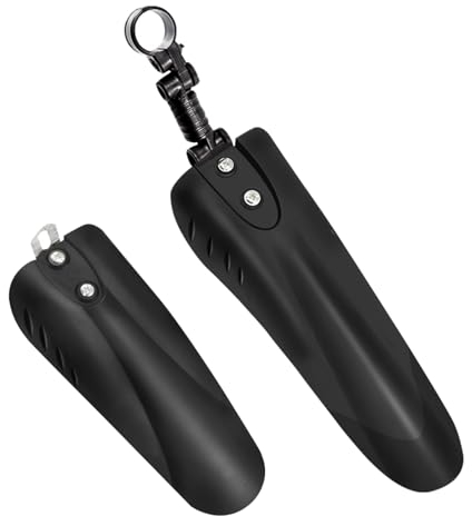 MisFun 2 Stück Fahrrad Schutzblech Mudguard Set Thickened Spritzschutz Mountainbike Kotflügel Universal Mud Guard Sitzrohr Montageversion Vorne und Hinten, für 16 18 Zoll Fahrräder