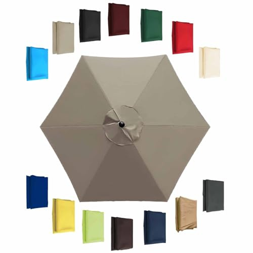 Toldo De Recambio Hexagonal Octogonal (6 Varillas 8 Varillas) UV50+ Paño De Repuesto Para Sombrilla (200cm/270cm/300cm) Parasol De Repuesto Toldo De Repuesto