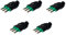 gloca 5x Spina Professionale Volante 16A 2P+T Nero Maschio Standard Italiano 250V