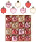 Valery Madelyn Herzförmige Valentinstags-Ornamente, Geschenkpackung, Weihnachtsbaumschmuck, transparent, rosa, rot, gold, herzförmige Weihnachtskugeln, hängende Party, Hochzeitsdekoration, 16 Stück
