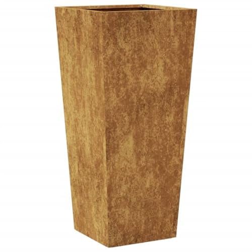 vidaXL Jardinière 35x35x75 cm Acier résistant aux intempéries, jardinière d'extérieur, boîte à Fleurs, boîte de Jardin, jardinière de Patio, boîte à Plantes