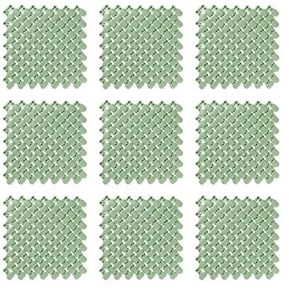Non Slip Rubber Shower Floor Tiles 10 Pack Interlocking Cushion Mat for DIY Bathroom Renovation Waterproof Drainage Mat for Pool Deck and Patio Green Color 22x22cm Size