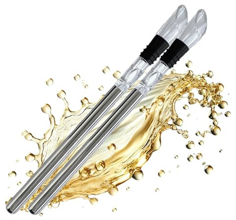 Enfriador de vino de Pascua de acero inoxidable con boquilla y aireador – Enfriador de vino para vino tinto y vino blanco – Idea de regalo para los amantes del vino en Pascua