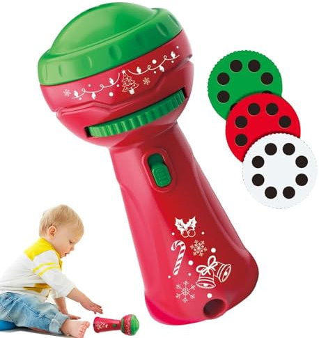 Christmas Flashlight Projector, 24 Patterns Projector Lights, Christmas Slide Projector Torch Projection Light for Girls Boys Night Light Christmas Partys