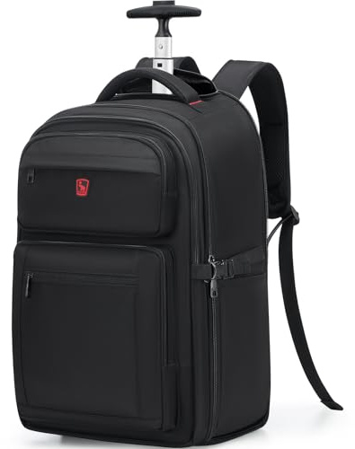 OIWAS Rolling Backpack for Laptop - Backpack with Wheels, Travel Wheeled Backpacks, 15.6 inch Laptop Roller Backpacks