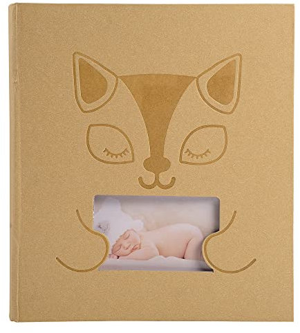 Exacompta - Ref. 16562E – Karton mit 2 Fotoalben, Buch, 60 weiße Seiten Zephire – Format 29 x 32 cm – Papiereinband beige mit Katzenmotiv – Zweikomponenten-Effekt – 300 Fotos