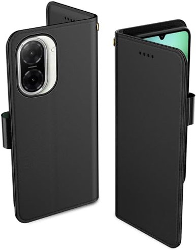 Aiziki Coque pour Xiaomi Redmi A5 4G（Pas pour 5G）, Etui Protection Housse Premium en Cuir PU, [Pochette de Portefeuille] [Fermeture Magnétique] [Etui à Rabat]- Noir