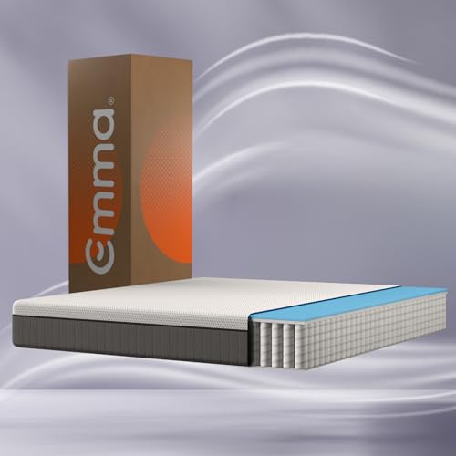 Emma Original Lite+ Matratze 180x200 cm – 22 cm Hybridmatratze mit 3-Zonen-Taschenfederkern & Kaltschaum – atmungsaktive Matratze mit kühlendem Bezug für erholsamen Schlaf