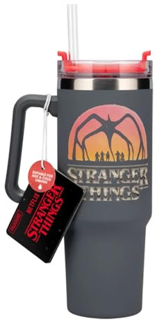 Stranger Things 5 Isolierbecher und Strohhalm, 900 ml, Filme und TV-Shows /900.0