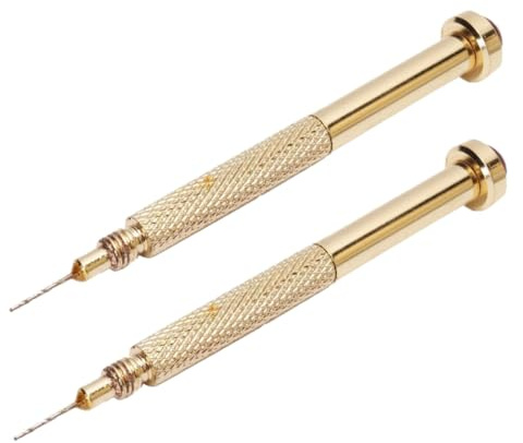 2 Stück Nail Art Bohrer Stift Gold Handbohrer Baumeln Pierce Piercing Nail Art UV Gel Tipps Malerei Zeichnen Schnitzen Polnisches Werkzeug Golden
