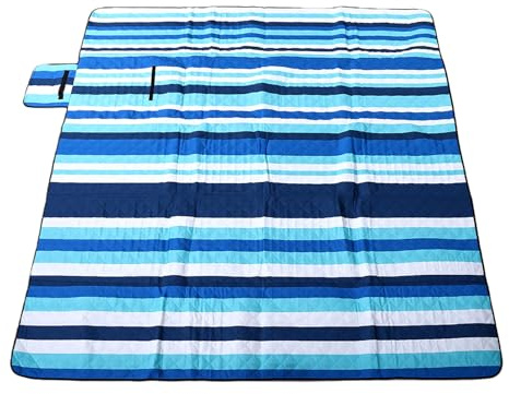 TIKATARER Stuoia da Picnic per Spiaggia, 200x200 CM, Design a 3 Strati, Extra Large, Impermeabile, Anti Sabbia, Lavabile in Lavatrice, per Campeggio All'aperto, Spiaggia, Cortile
