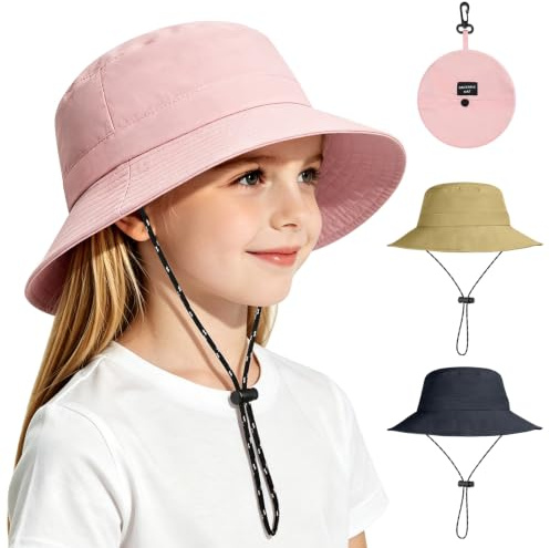 MELLIEX Baby solhatt baby sommar fiskare mössa för 2–6 år pojke, Rosa, one size