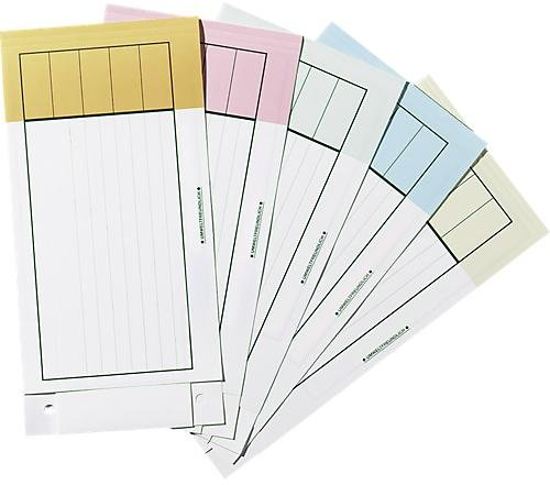 Ordnerbanderolen, Trennblätter für Ordner, Papier, universal, 250 Stück, farbsortiert