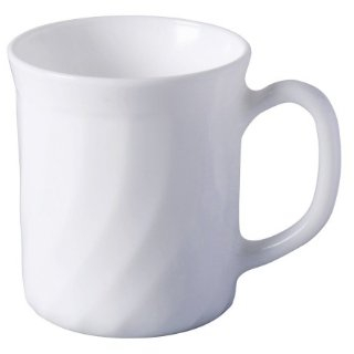 Luminarc 68978 Trianon Kaffeebecher, 290ml, H 9cm, Opalglas, weiß (1 Stück)