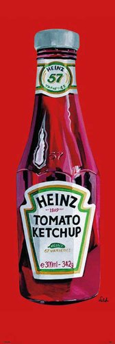 empireposter Heinz - Tomato Ketchup Küche Gastronomie Kunst Tür Poster Plakat Druck - Grösse 53x158 cm