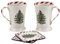Spode Christmas Tree Pfefferminz-Tasse und 10,2 cm quadratischer Untersetzer, 284 ml