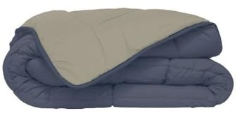 Poyet Motte Calgary Steppdecke, Polyester, Öl/Kitt, Polyester, Pétrole/Mastix, 240 x 220 x 1 cm