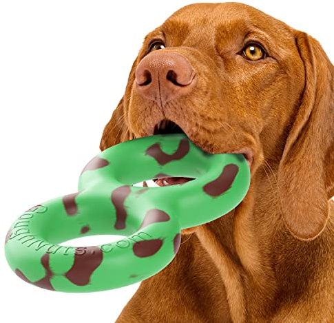 Goughnuts - Virtually Indestructible Dog Pull Toy, Durable and Guaranteed for Tug of War with Medium and Large Dogs - Rubber for Aggressive Power Chewers Like Pit Bulls, Labs, and German Shepherds